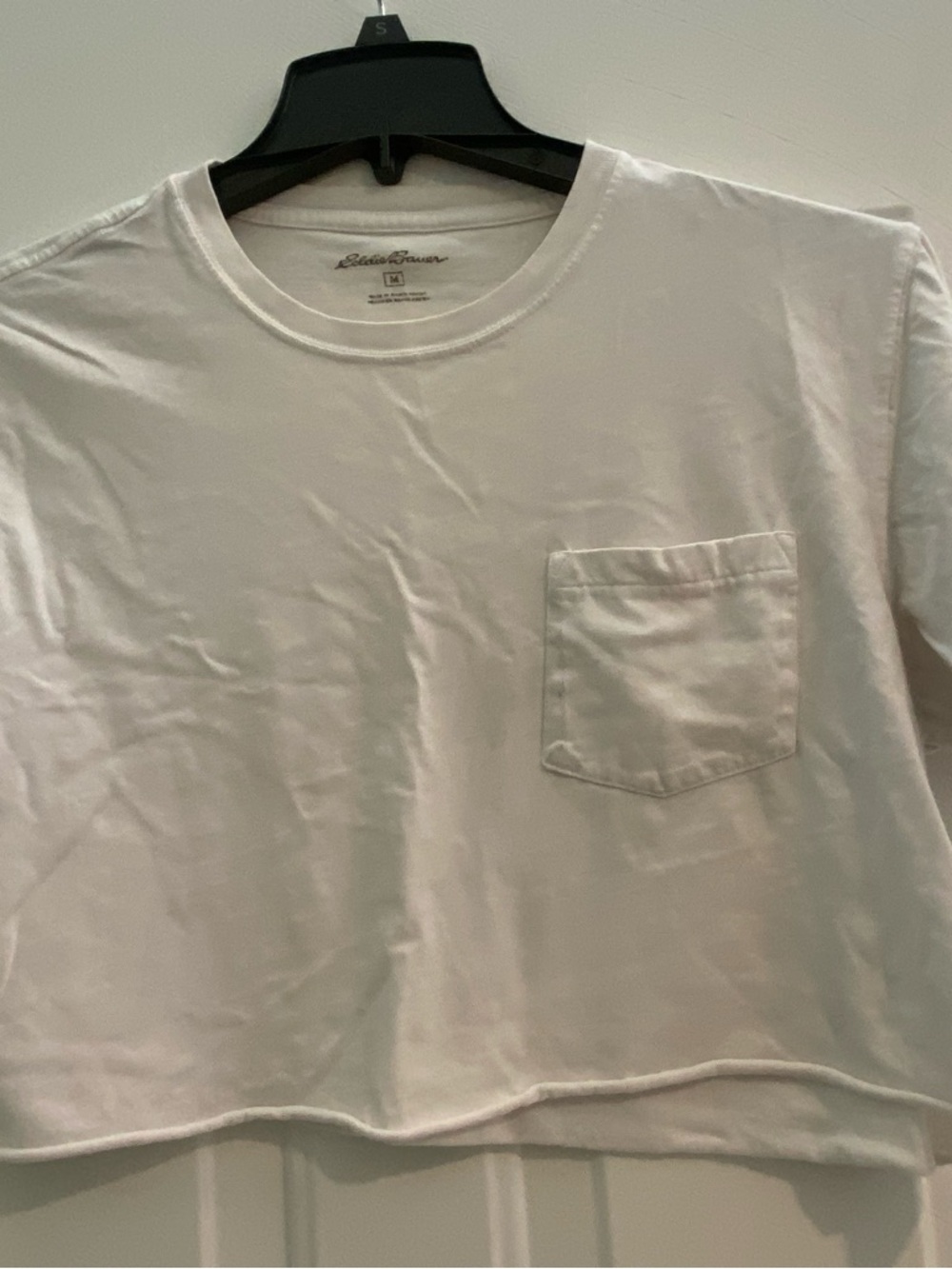 Eddie Bauer White Short Sleeve Pocket Crew Tee